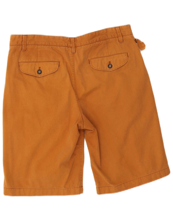Reiss Mens Pegged Chino Shorts W34 Grande Algodão Marrom