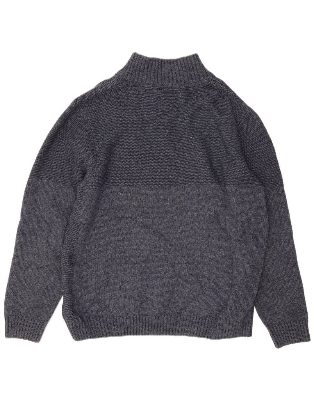Weird Fish Masculino Zip Neck Jumper Sweater 2XL Azul Marinho Poliéster