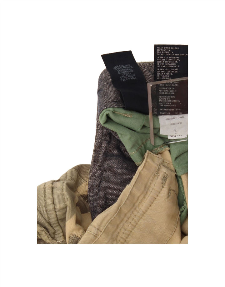 Shorts cargo masculino TOMMY HILFIGER W31 algodão camuflado médio cáqui