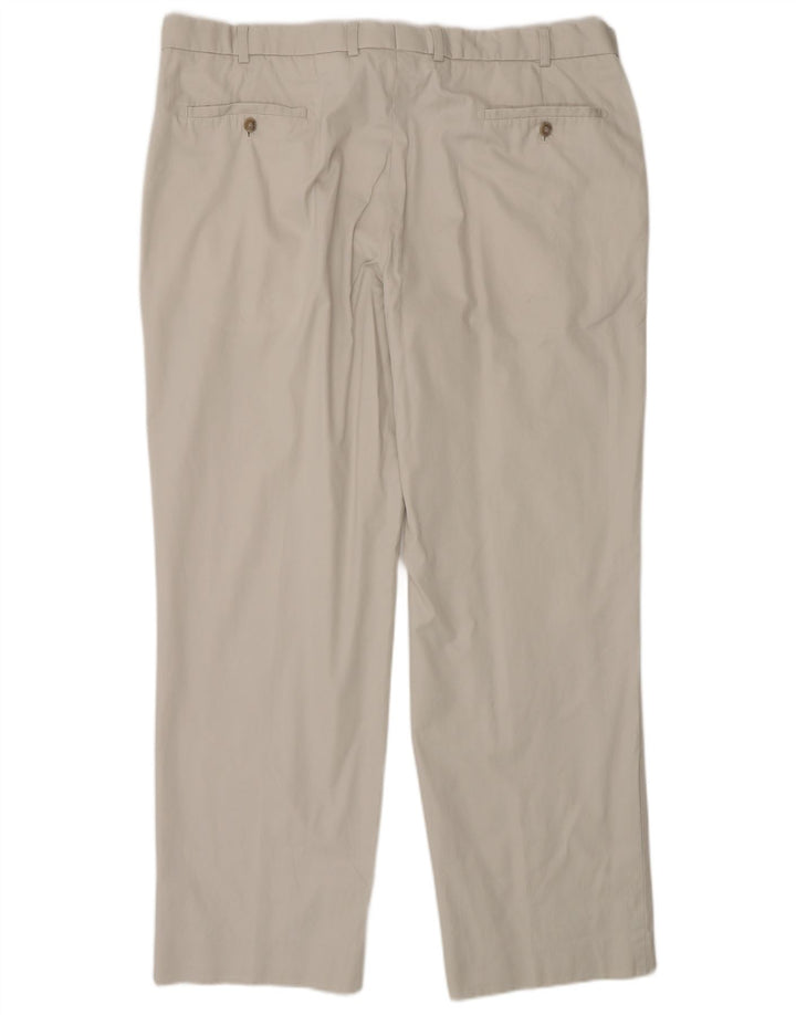 Calça masculina de terno reto Marks & Spencer W38 L29 algodão cinza