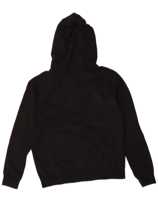Suéter Nike feminino com capuz e zíper grande UK 10 pequeno algodão preto