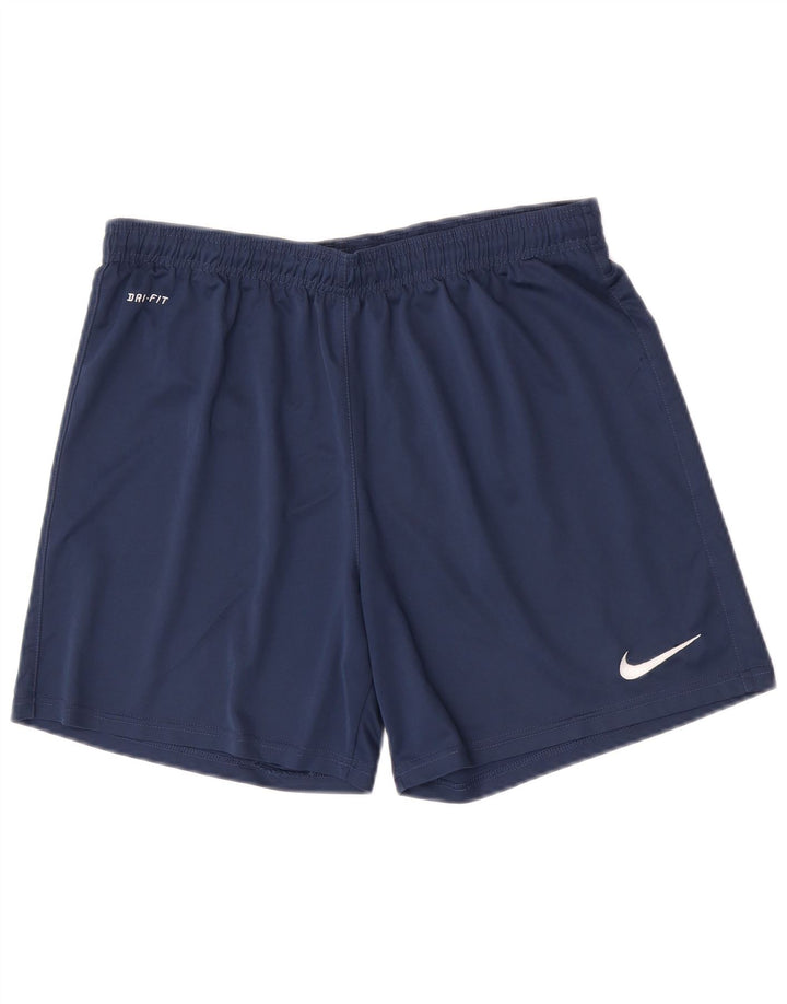 Shorts esportivos masculinos Nike Dri Fit grandes poliéster azul marinho