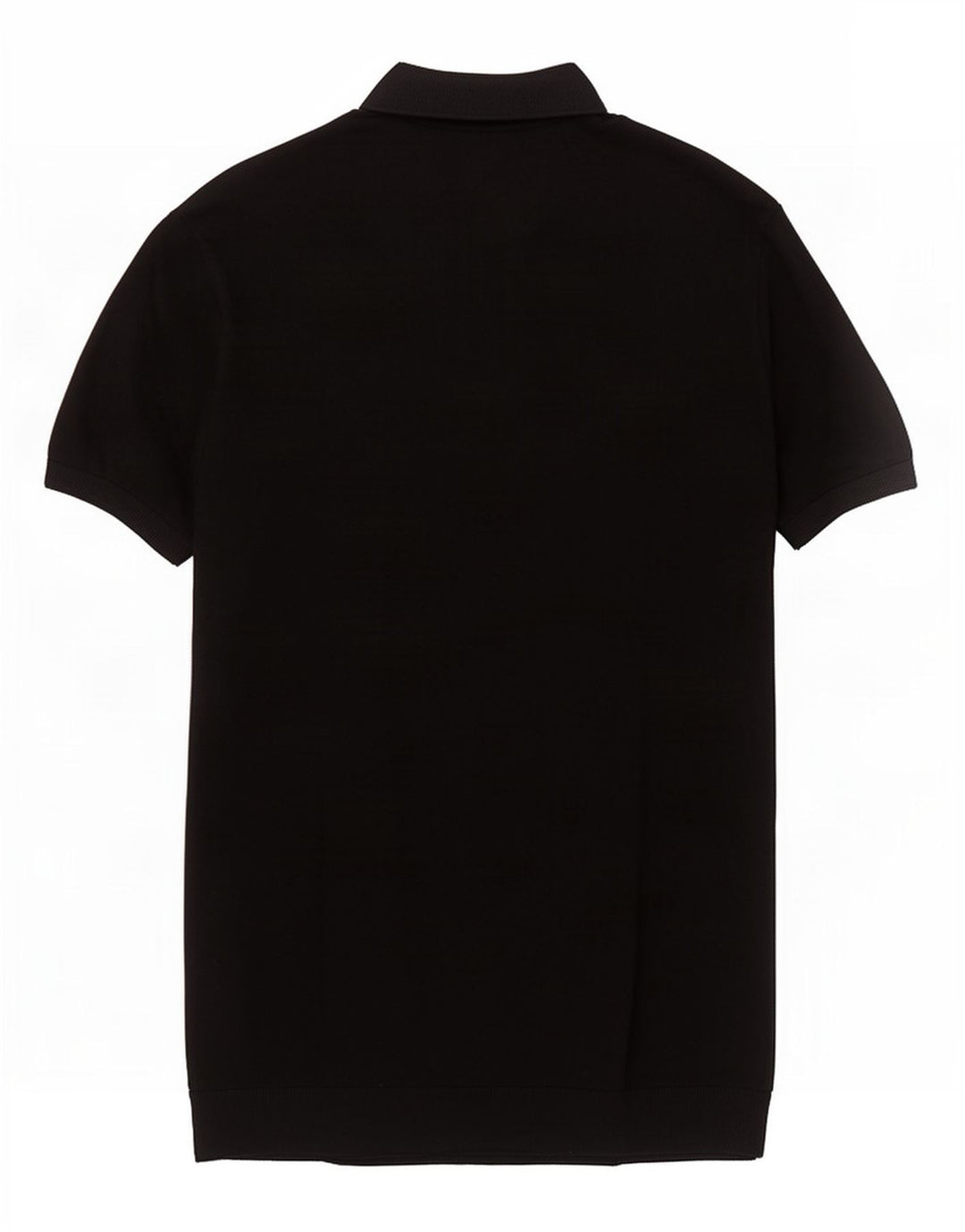 Zara Camisa polo masculina de manga curta grande preta
