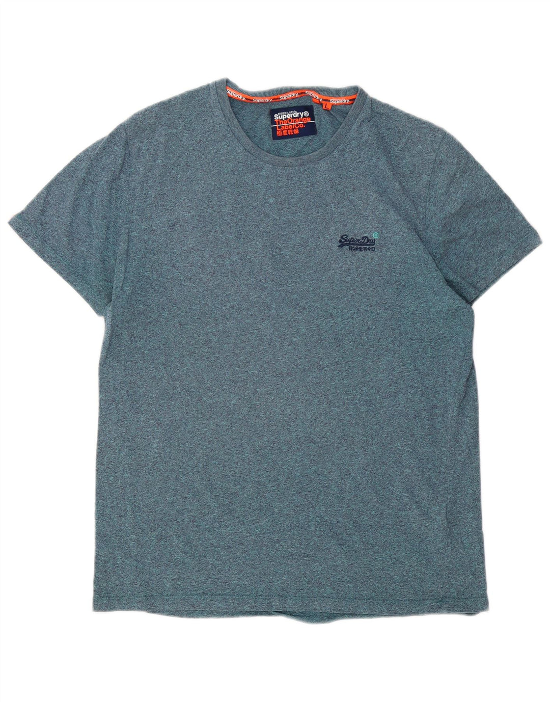 Camiseta masculina Superdry Top grande azul manchado