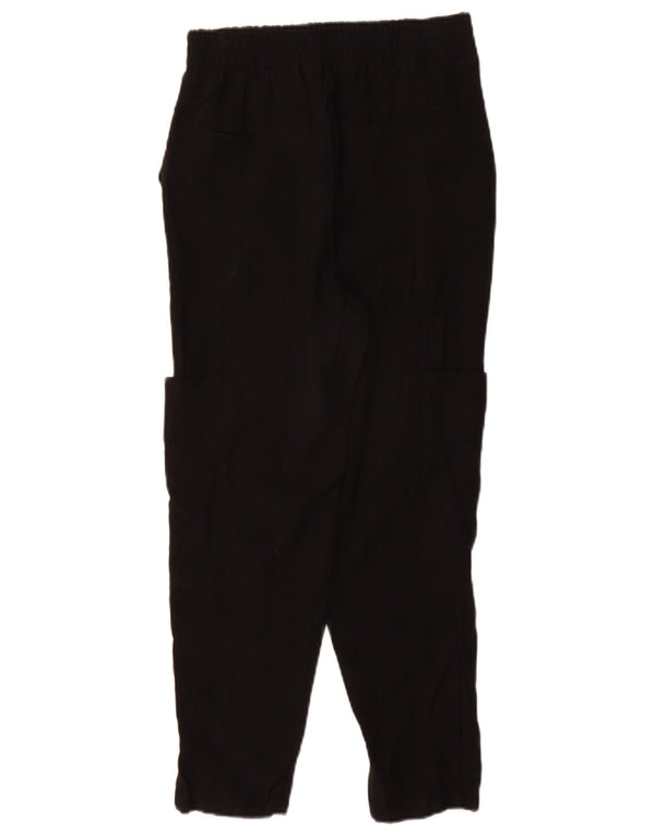 Calça de treino feminina Zara Joggers UK 6 XS preto colorblock viscose