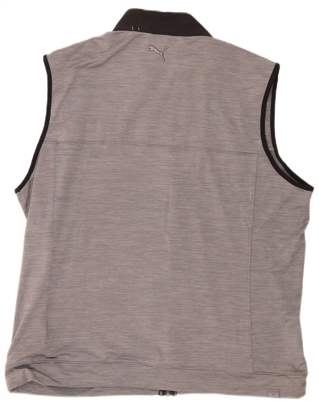 Jaqueta masculina Puma sem mangas com capuz XL cinza Colourblock poliéster