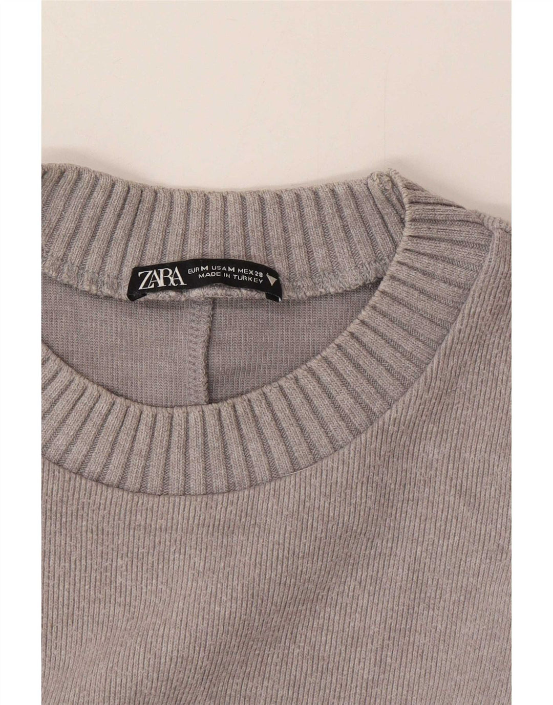 Blusa feminina Zara com ajuste solto Top UK 14 cinza médio