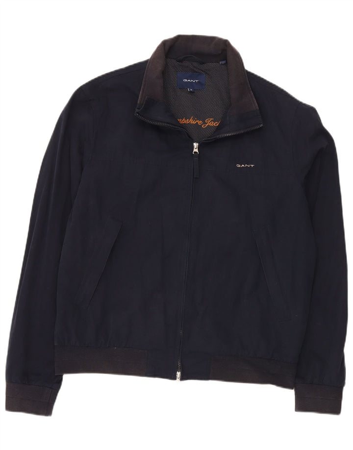 Jaqueta bomber masculina Gant UK 38 poliéster azul marinho médio