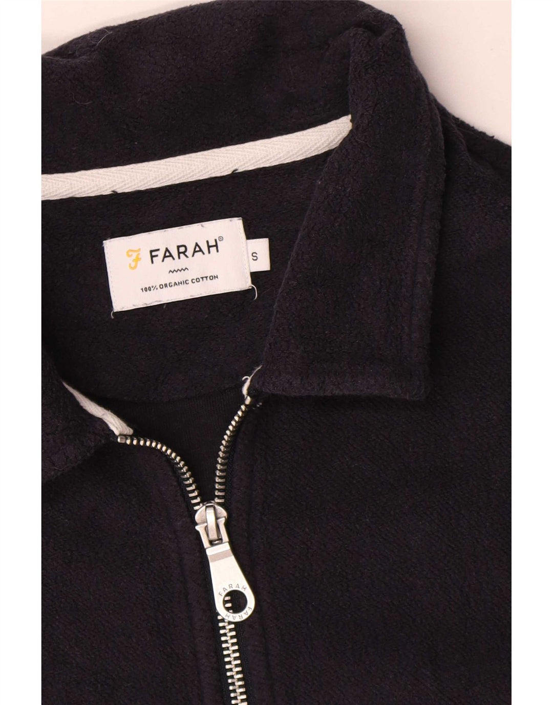 Fato de treino masculino Farah, jaqueta pequena de algodão azul marinho