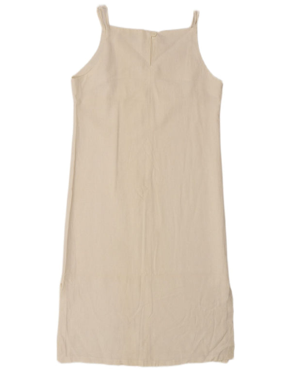 Vestido de verão feminino vintage UK 18 XL algodão branco