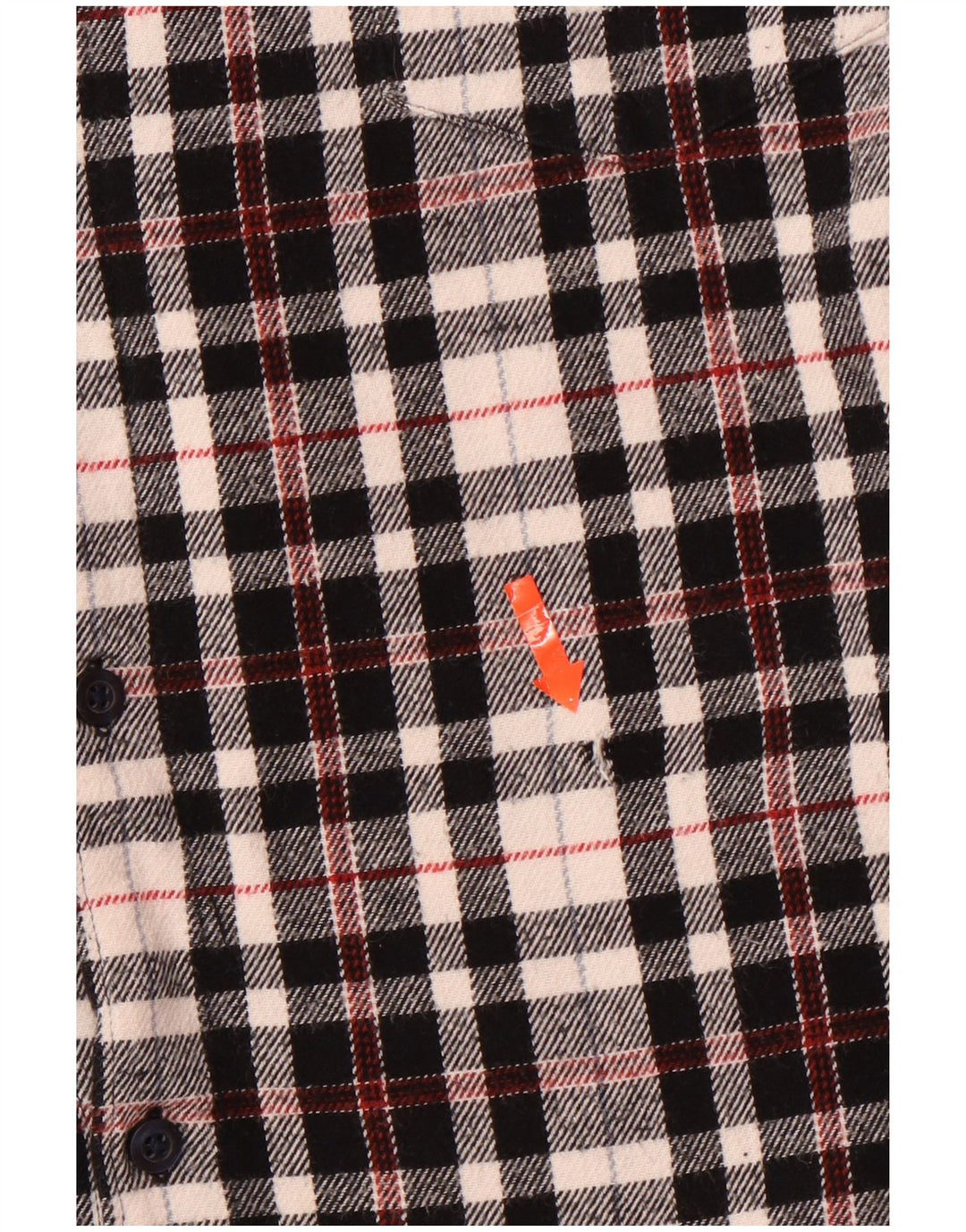 Camisa masculina de flanela xadrez clássica Jack Wills XL preta de algodão xadrez