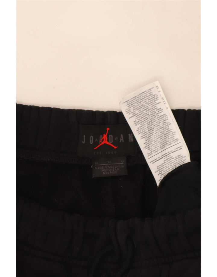 Jordan masculino gráfico agasalho calças joggers médio algodão preto