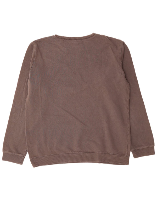 Diesel masculino moletom gráfico jumper pequeno cinza colorblock
