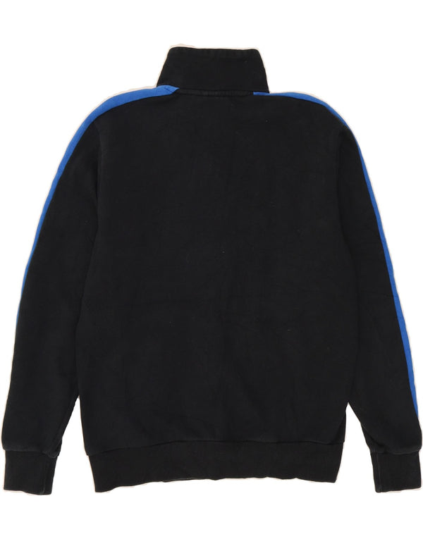 PUMA Mens Tracksuit Top Jacket Pequeno Preto Colorblock Algodão