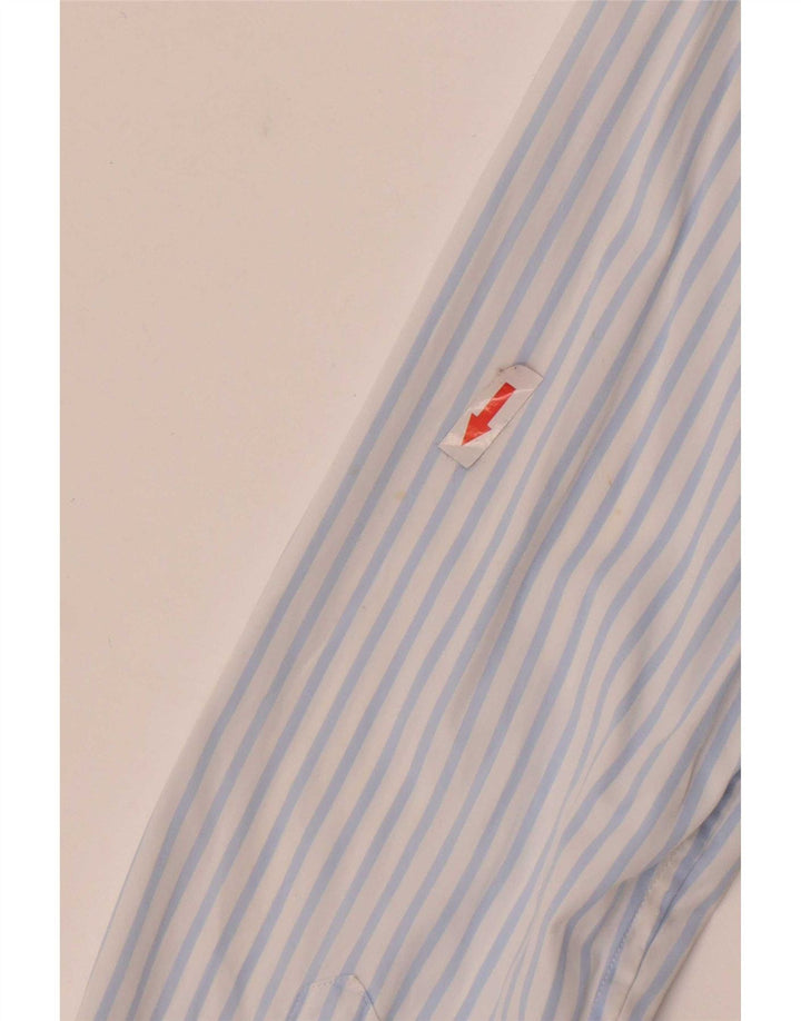 Camisa feminina Ralph Lauren EUA 6 algodão listrado azul médio