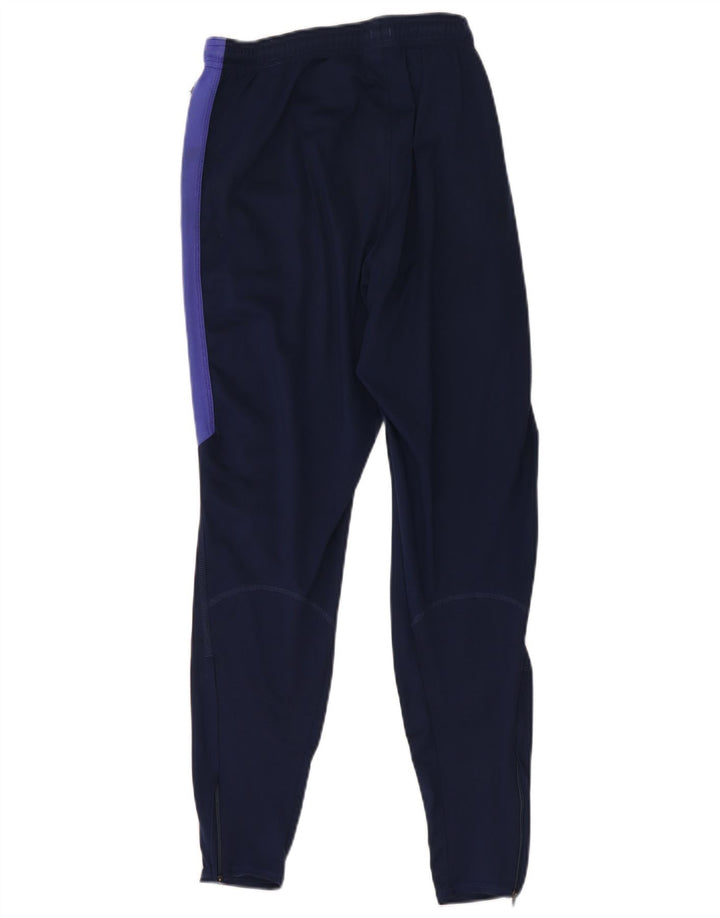Calça de treino masculina Nike Dri Fit médio azul marinho colorblock poliéster