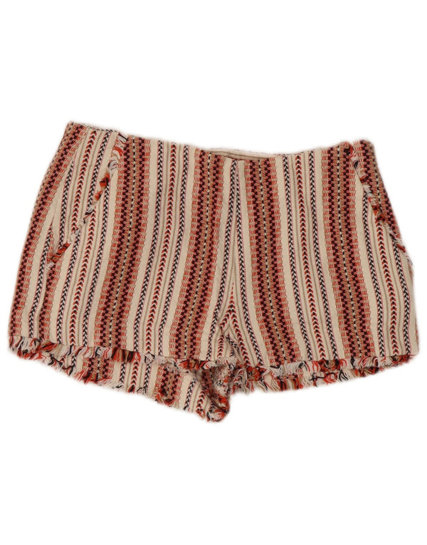 Zara Womens Trafaluc Chino Shorts XS W26 listrado multicolorido