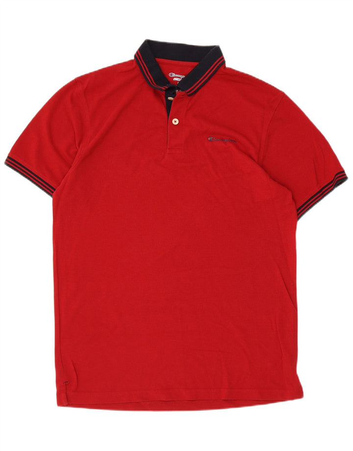 Camisa polo masculina CHAMPION grande algodão vermelho