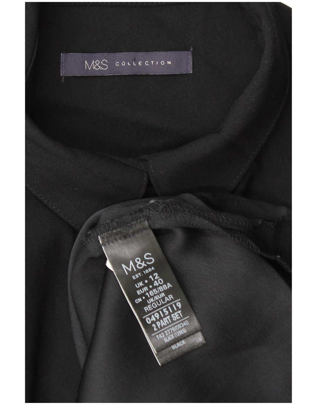Vestido camisa feminino regular MARKS & SPENCER Reino Unido 12 médio preto