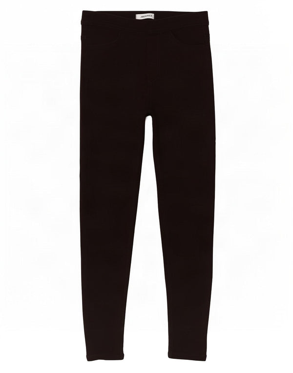 Calça jeans feminina Marks & Spencer UK 8 pequena W26 L28 algodão marrom