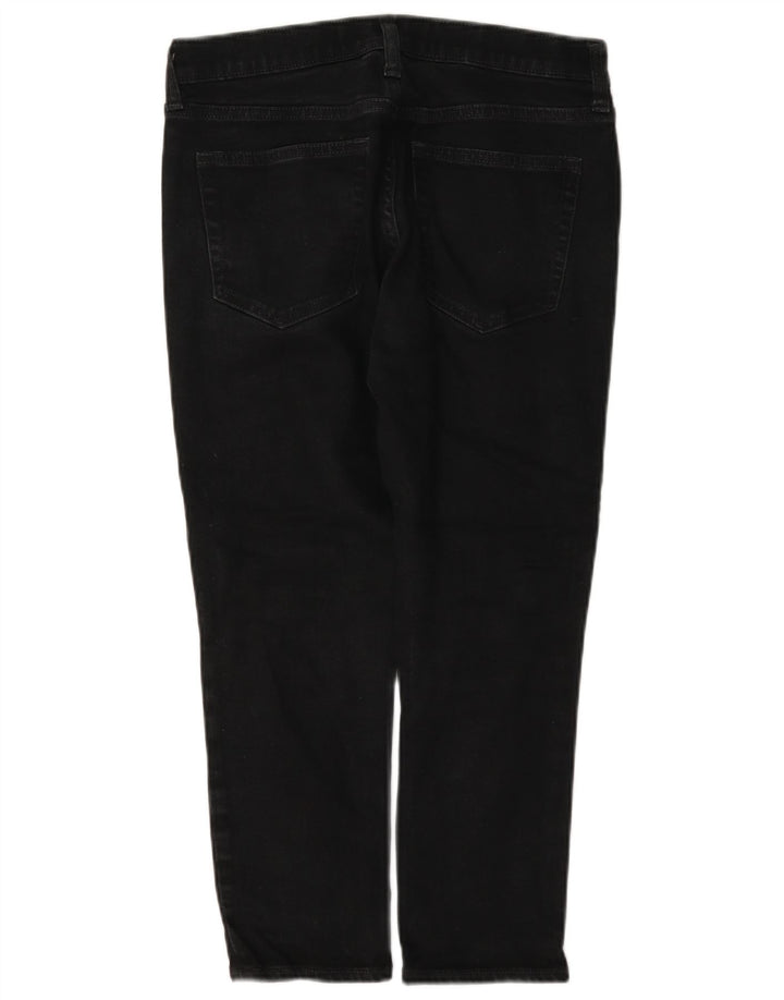 Jeans feminino Gap Girlfriend recortado W27 L23 algodão preto