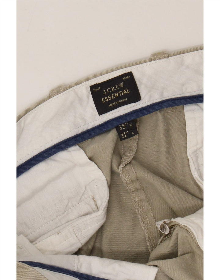 J. CREW Mens Chino Shorts W35 Grande Algodão Bege