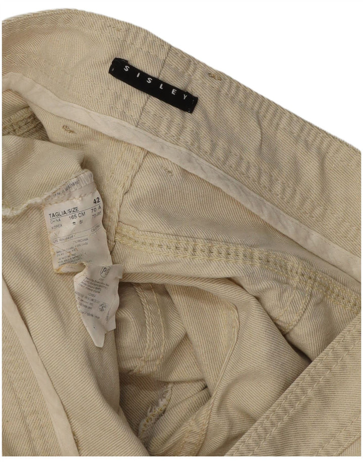 Shorts jeans feminino SISLEY IT 42 médio W30 algodão verde