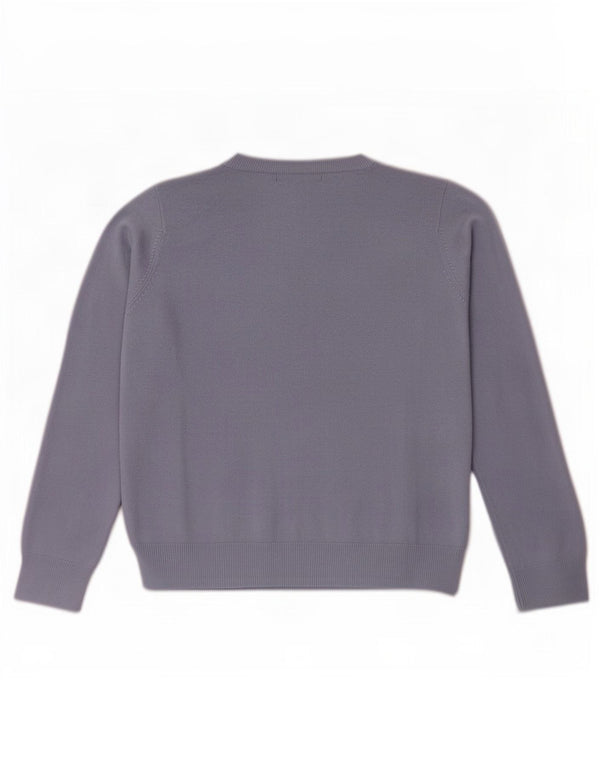 Suéter feminino Marks & Spencer com gola redonda, Reino Unido 14, grande, roxo, acrílico