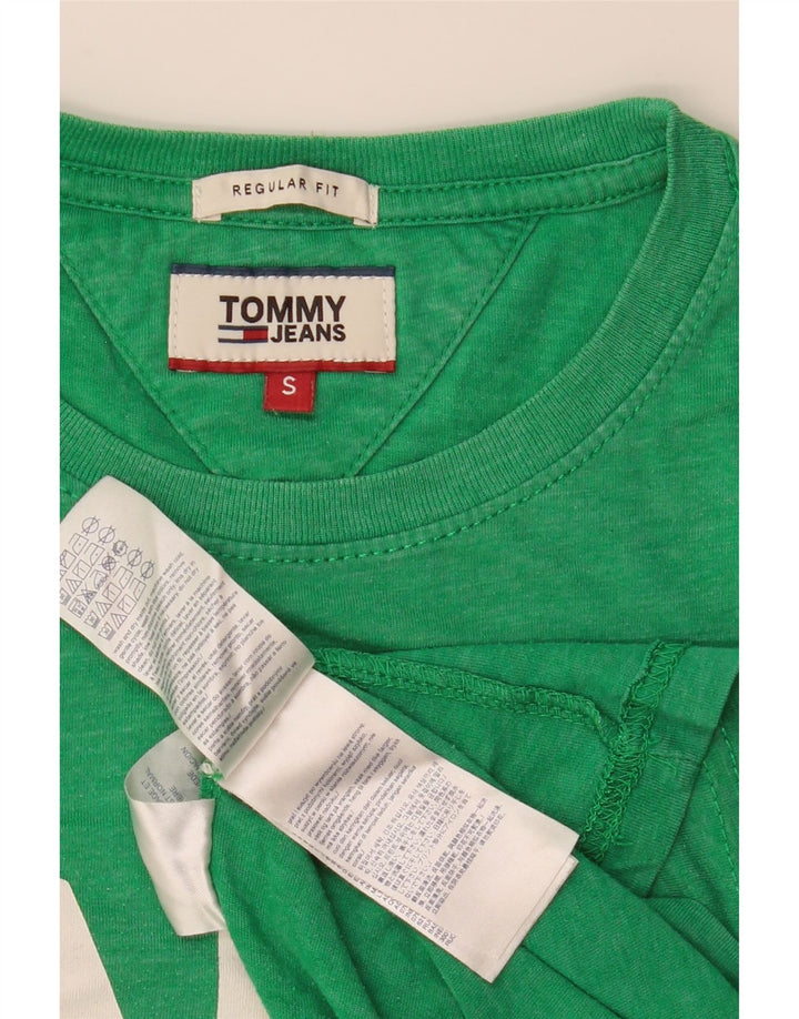 TOMMY HILFIGER Camiseta masculina regular fit gráfica top pequeno verde