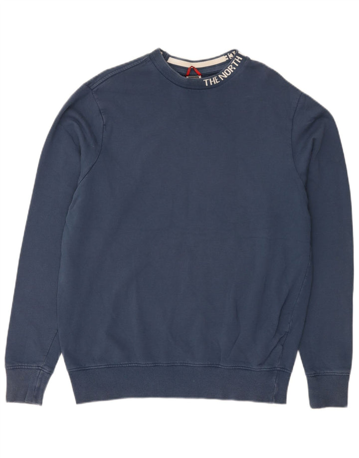 The North Face Mens Graphic Moletom Jumper Pequeno Algodão Azul Marinho