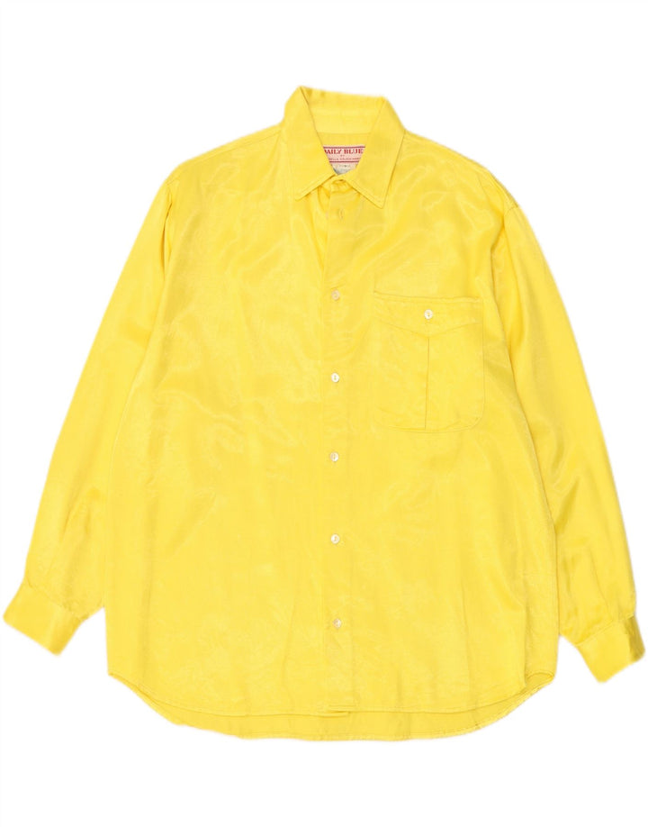 Camisa masculina ROSSELLA GOLDSCHIMIED algodão amarelo médio