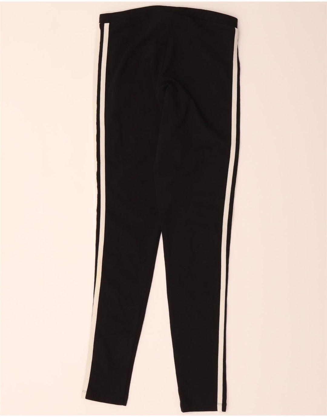 Leggings Adidas Femininas UK 10 Pequenas Algodão Preto