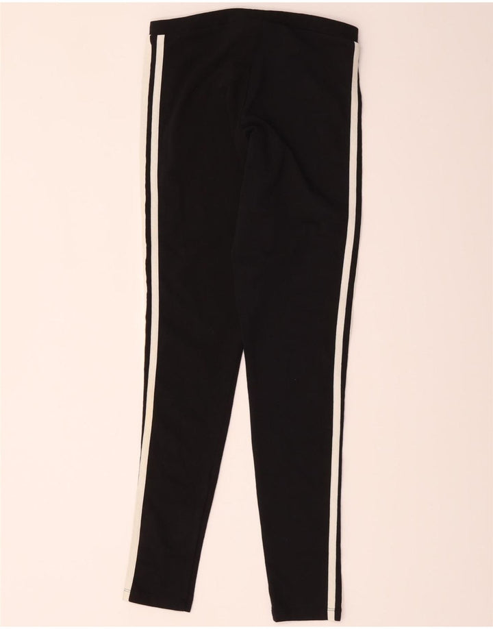 Leggings Adidas Femininas UK 10 Pequenas Algodão Preto
