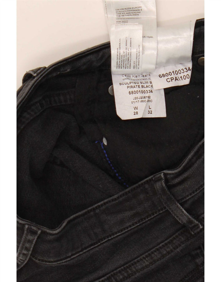Calça Jeans Calvin Klein Feminina Slim Bootcut W28 L32 Preto Lyocell
