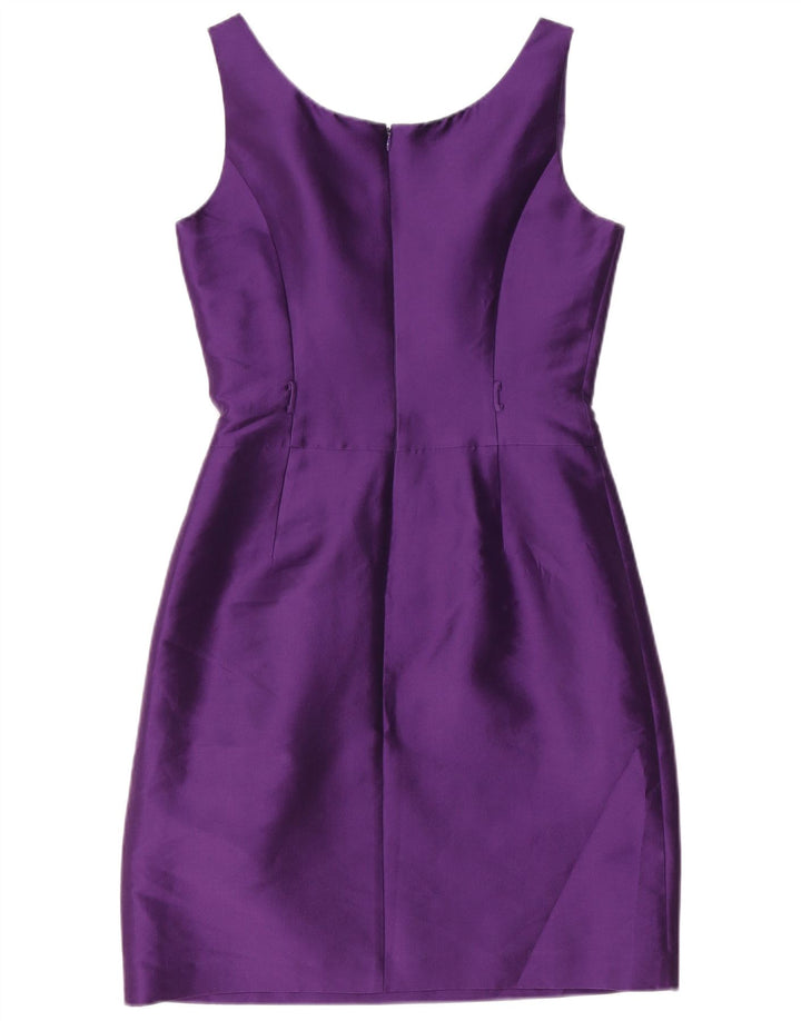 Vestido feminino Hobbs com bainha sem mangas UK 10 poliéster roxo pequeno