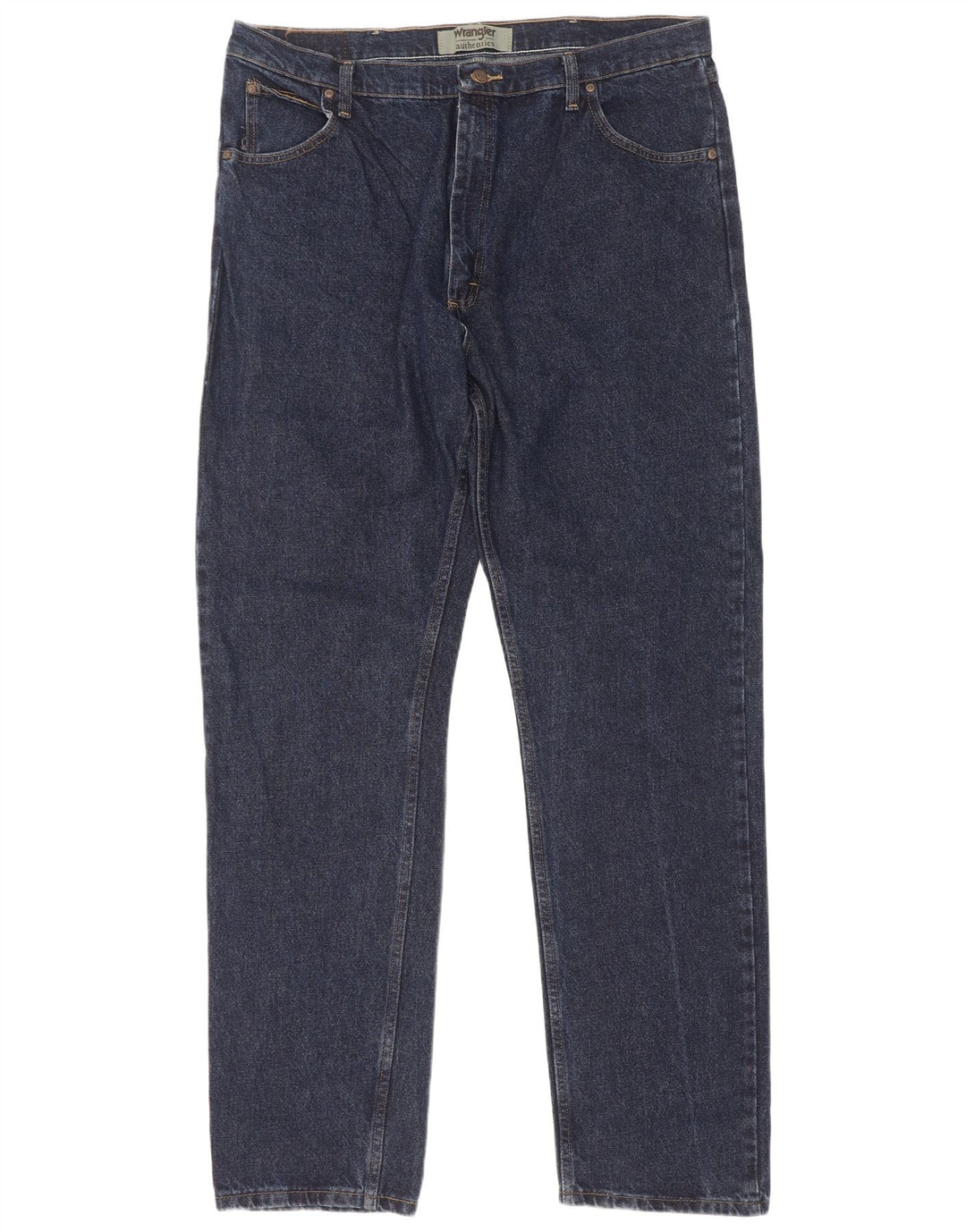 Wrangler Mens Straight Jeans W40 L36 Azul Marinho Algodão