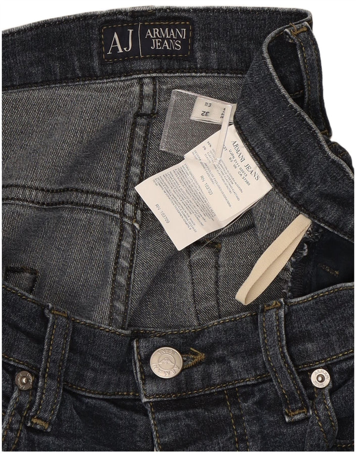 ARMANI Jeans retos femininos W32 L30 algodão azul marinho
