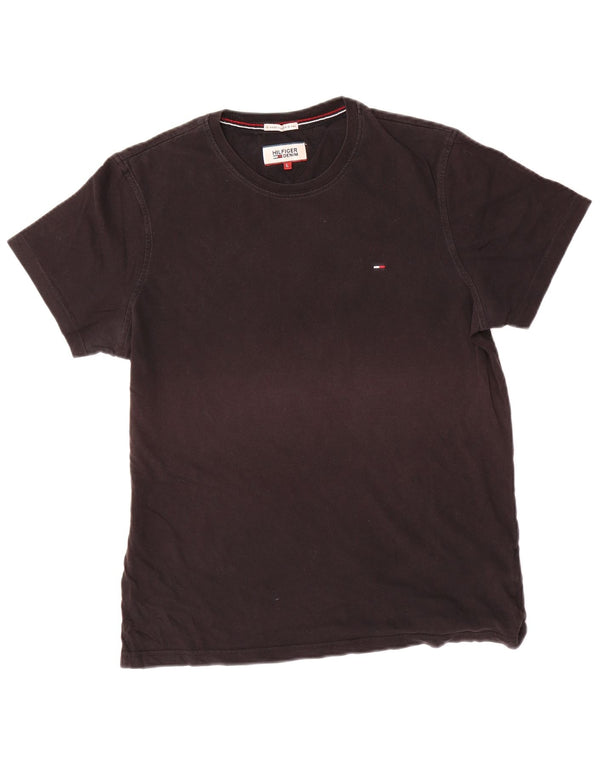 Tommy Hilfiger Camiseta masculina grande de algodão preto