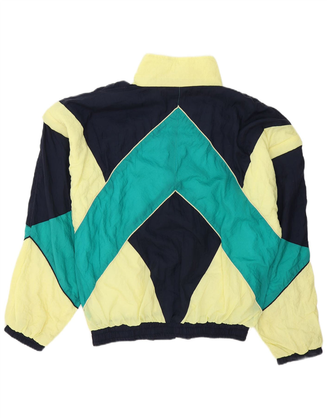 Jaqueta masculina VINTAGE com agasalho gráfico grande bloco colorido multicolorido