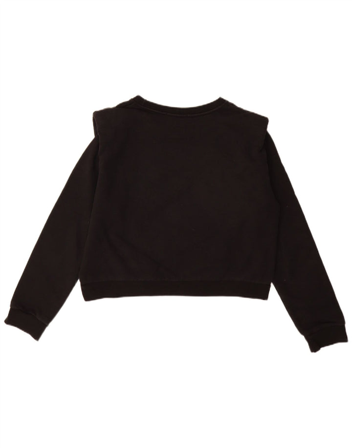 Suéter feminino Gaelle com estampa gráfica cropped Reino Unido 14 grande preto
