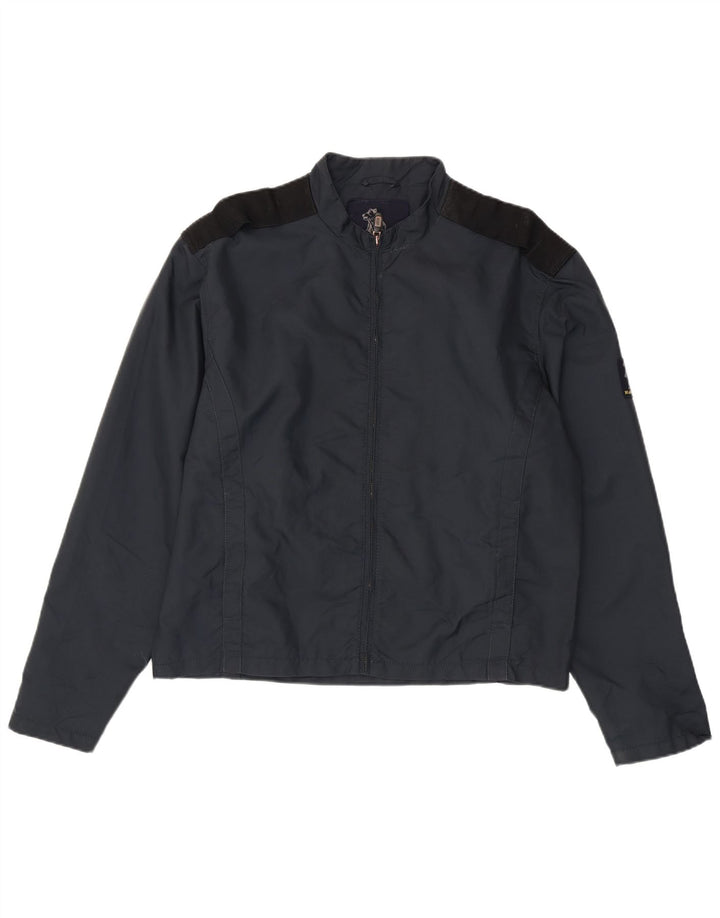 Jaqueta bomber masculina Refrigue UK 44 2XL azul marinho Colourblock Nylon
