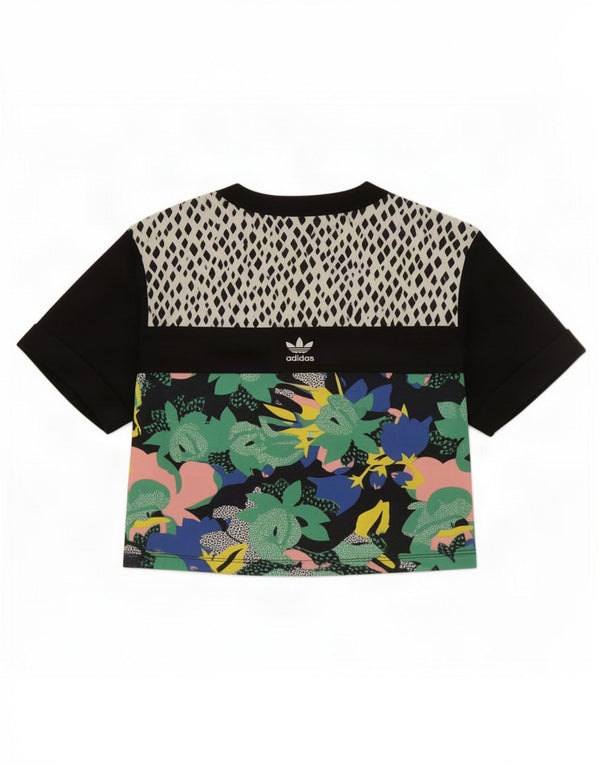 Adidas Womens Her Studio London Graphic Camiseta Top Reino Unido 8 Pequeno Preto Floral