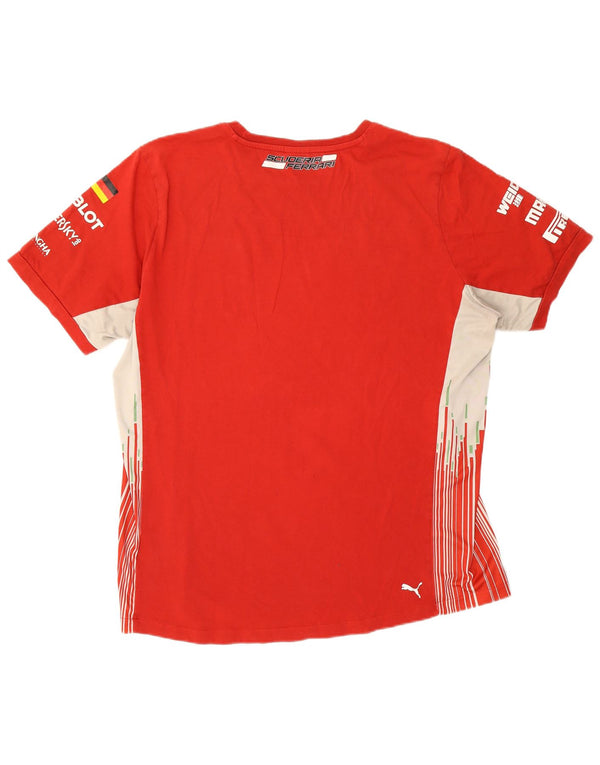 Camiseta masculina Puma Ferrari Graphic Top XL algodão vermelho