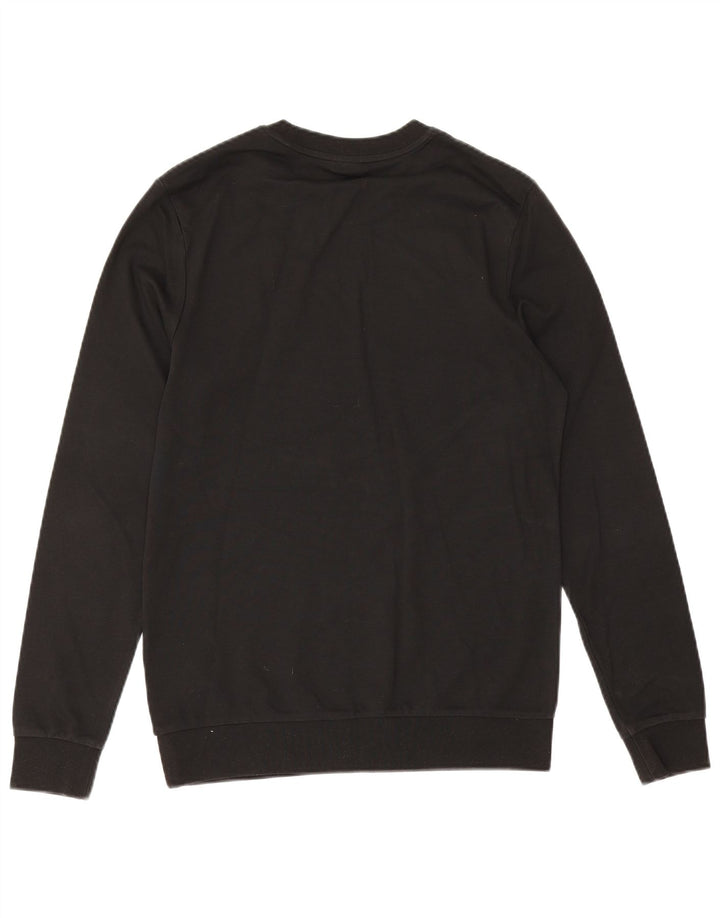 Hugo Boss moletom gráfico masculino jumper pequeno algodão preto