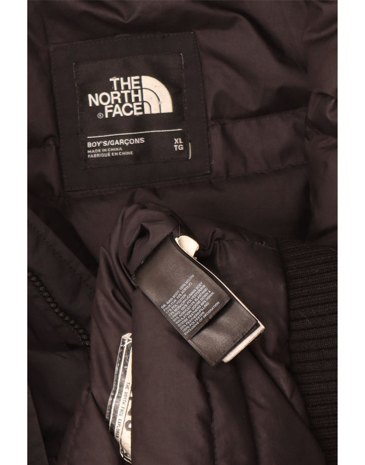 Casaco acolchoado com capuz The North Face Boys 14-15 anos XL preto poliéster
