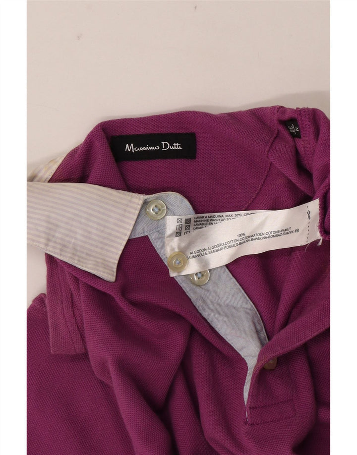 Camisa polo masculina Massimo Dutti médio rosa algodão colorblock