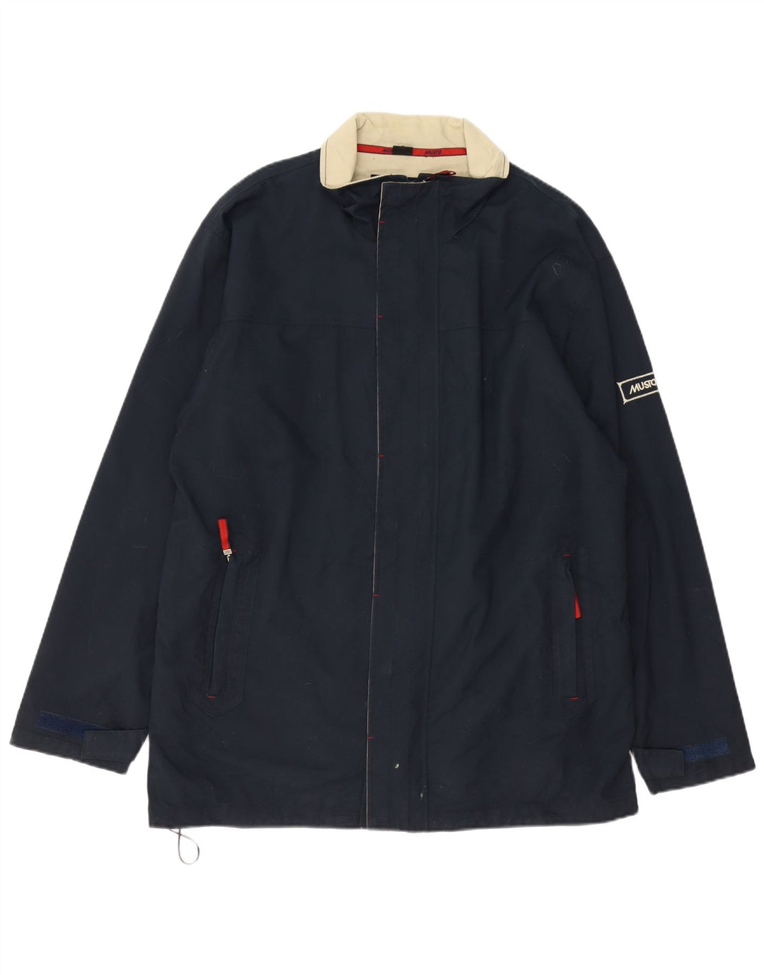 Jaqueta de chuva masculina Musto Reino Unido 40 grande nylon azul marinho