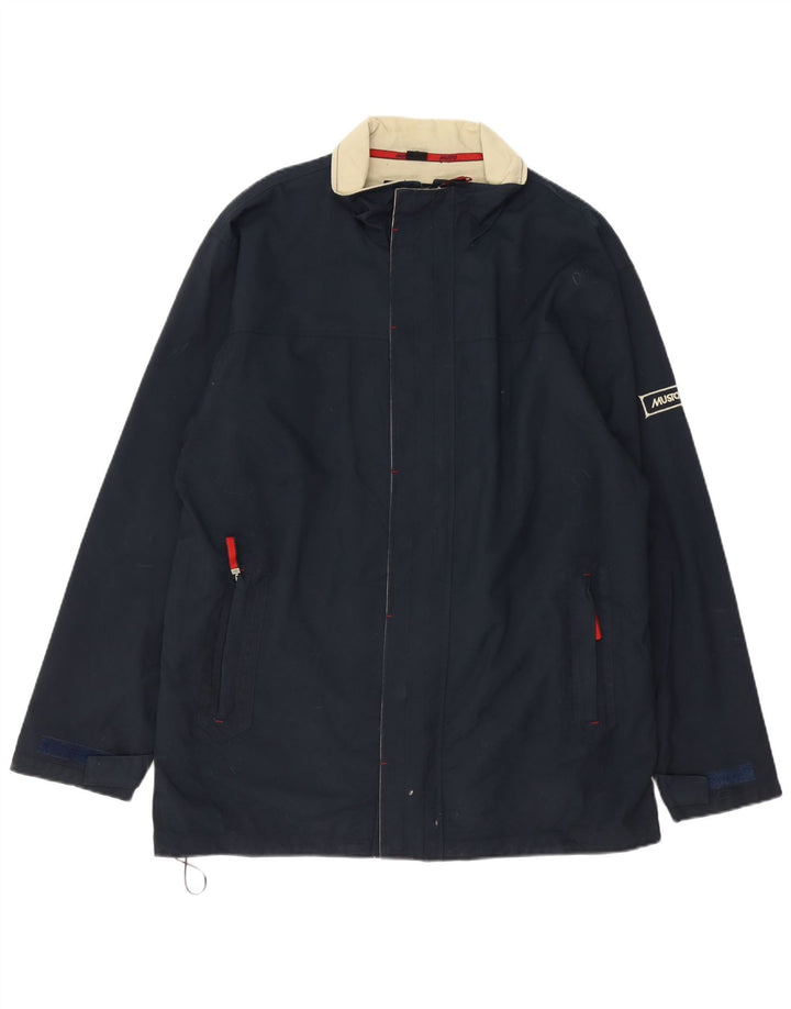 Jaqueta de chuva masculina Musto Reino Unido 40 grande nylon azul marinho