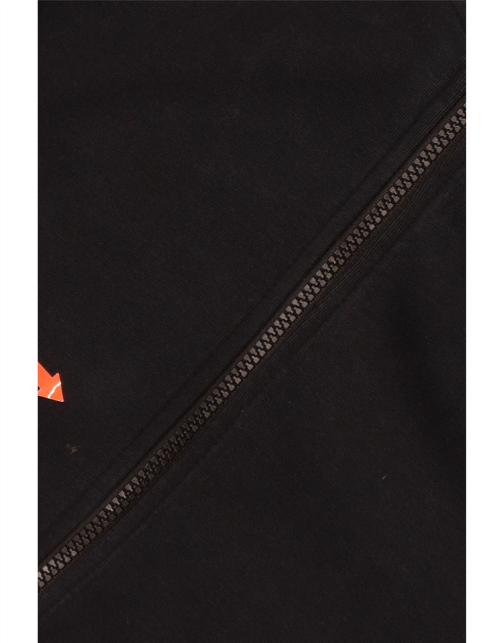 Suéter masculino Nike com capuz e zíper médio preto algodão