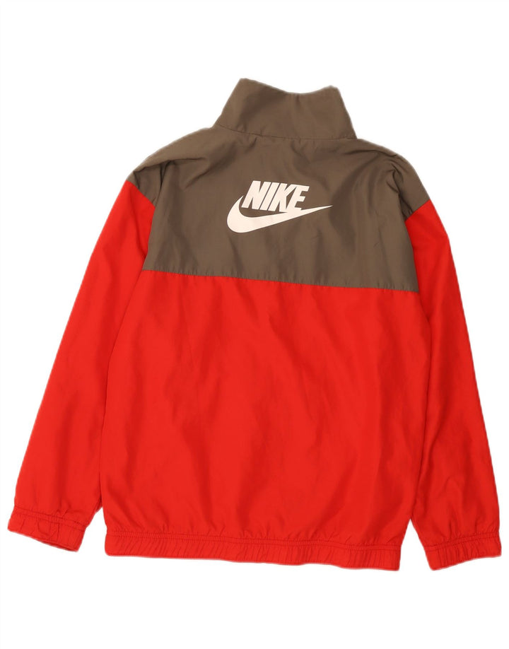 Jaqueta Nike Boys Graphic Tracksuit Top 10-11 anos Médio Vermelho Colorblock